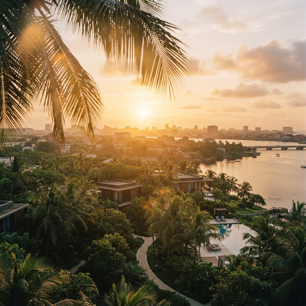 Sunrise over the Sunny Side Eco Hub vision in Lagos